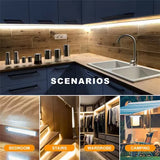 Luz noturna LED sem fio com sensor de movimento, Wardrobe Lamp, Roupeiro quarto, USB